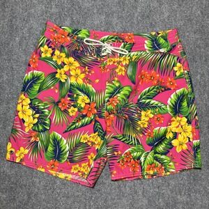 Polo Ralph Lauren Swim Board Shorts Mens 36 Multicolored Floral Hawaiian Lined